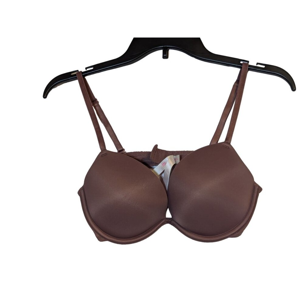 Victoria's Secret Pink Brown Wear Everywhere Super Push-Up Bra 34C